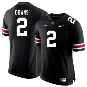 Men Caleb Downs Black Ohio State Buckeyes #2 Football Alumni Jersey 297559-507