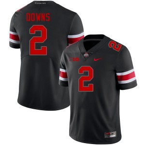 Men Caleb Downs Blackout Ohio State Buckeyes #2 Football University Jersey 769713-732