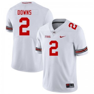 Men Caleb Downs White Ohio State Buckeyes #2 Football Official Jersey 686711-526