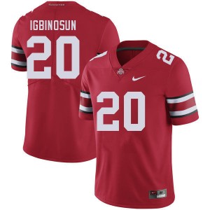 Men Davison Igbinosun Red Ohio State Buckeyes #20 Football University Jersey 978894-197