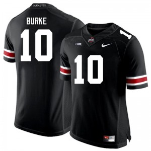 Men Denzel Burke Black Ohio State Buckeyes #10 Football Replica Jersey 904815-407