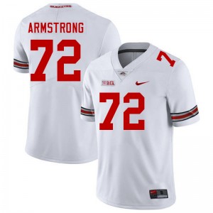 Men Deontae Armstrong White Ohio State Buckeyes #72 Football Embroidery Jersey 261400-246