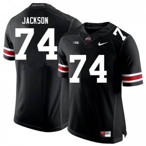 Men Donovan Jackson Black Ohio State Buckeyes #74 Football Official Jersey 125305-645