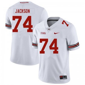 Men Donovan Jackson White Ohio State Buckeyes #74 Football NCAA Jersey 714746-286