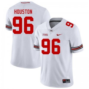 Men Eddrick Houston White Ohio State Buckeyes #96 Football Embroidery Jersey 981956-187