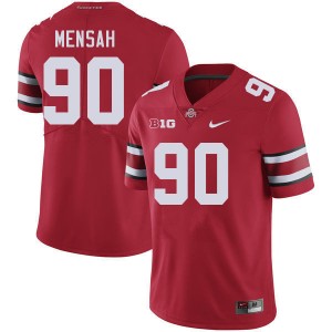 Men Eric Mensah Red Ohio State Buckeyes #90 Football Official Jersey 604598-338
