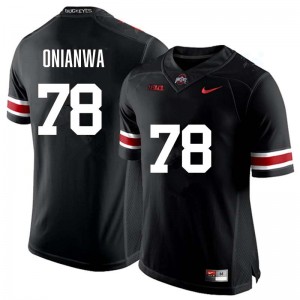 Men Ethan Onianwa Black Ohio State Buckeyes #78 Football Game Jersey 813463-487