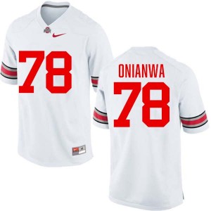 Men Ethan Onianwa White Ohio State Buckeyes #78 Football Player Jersey 447066-566