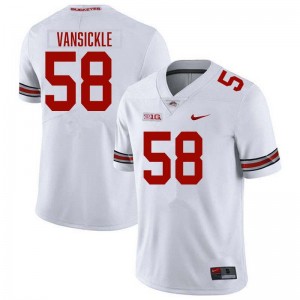 Men Gabe VanSickle White Ohio State Buckeyes #58 Football Embroidery Jersey 789901-191