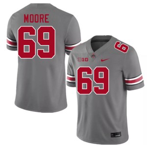 Men Ian Moore Grey Ohio State Buckeyes #69 Football NCAA Jersey 894295-899