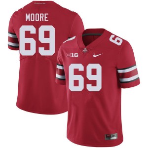 Men Ian Moore Red Ohio State Buckeyes #69 Football Replica Jersey 453990-769