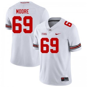 Men Ian Moore White Ohio State Buckeyes #69 Football Stitched Jersey 832788-804