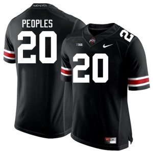 Men James Peoples Black Ohio State Buckeyes #20 Football Replica Jersey 739010-231