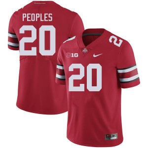 Men James Peoples Red Ohio State Buckeyes #20 Football Limited Jersey 240838-383