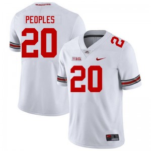 Men James Peoples White Ohio State Buckeyes #20 Football Alumni Jersey 709398-396