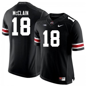 Men Jaylen McClain Black Ohio State Buckeyes #18 Football Stitched Jersey 484476-623