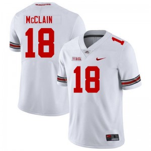 Men Jaylen McClain White Ohio State Buckeyes #18 Football High School Jersey 649503-917