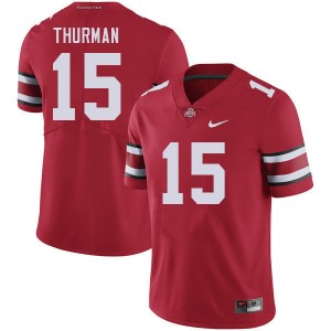 Men Jelani Thurman Red Ohio State Buckeyes #15 Football Player Jersey 524112-859