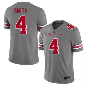 Men Jeremiah Smith Grey Ohio State Buckeyes #4 Football 2025-26 Jersey 831100-253