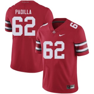 Men Joshua Padilla Red Ohio State Buckeyes #62 Football 2025-26 Jersey 206835-304