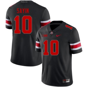 Men Julian Sayin Blackout Ohio State Buckeyes #10 Football NCAA Jersey 775614-208