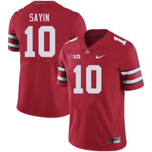 Men Julian Sayin Red Ohio State Buckeyes #10 Football Alumni Jersey 115974-359