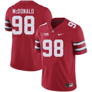 Men Kayden McDonald Red Ohio State Buckeyes #98 Football University Jersey 329274-677