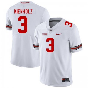 Men Lincoln Kienholz White Ohio State Buckeyes #3 Football Game Jersey 249349-314