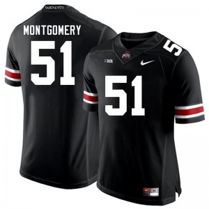 Men Luke Montgomery Black Ohio State Buckeyes #51 Football Stitched Jersey 345200-877