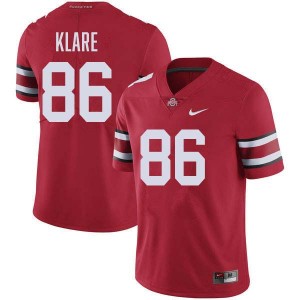 Men Max Klare Red Ohio State Buckeyes #86 Football Embroidery Jersey 496655-476