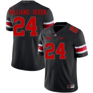 Men Sam Williams-Dixon Blackout Ohio State Buckeyes #24 Football Embroidery Jersey 873686-186