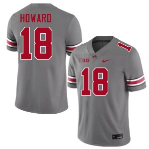 Men Will Howard Grey Ohio State Buckeyes #18 Football Player Jersey 819248-512