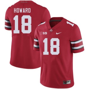 Men Will Howard Red Ohio State Buckeyes #18 Football University Jersey 708698-125