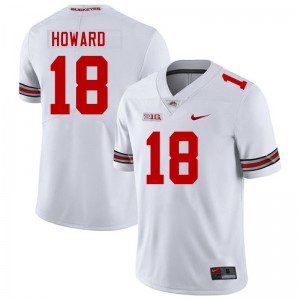 Men Will Howard White Ohio State Buckeyes #18 Football Game Jersey 869801-808