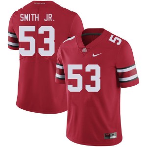 Men Will Smith Jr. Red Ohio State Buckeyes #53 Football Replica Jersey 140681-337