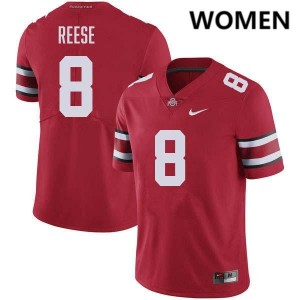 Women's Arvell Reese Red Ohio State Buckeyes #8 Football 2025-26 Jersey 996359-591