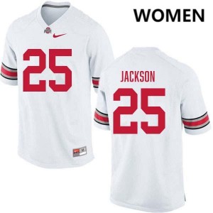 Women's Bo Jackson White Ohio State Buckeyes #25 Football Game Jersey 177963-371
