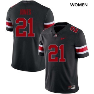 Women's Brenten Jones Blackout Ohio State Buckeyes #21 Football 2025-26 Jersey 476784-527