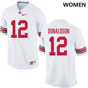 Women's CJ Donaldson White Ohio State Buckeyes #12 Football High School Jersey 578328-461