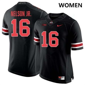 Women's Keenan Nelson Jr. Blackout Ohio State Buckeyes #16 Football High School Jersey 846967-594
