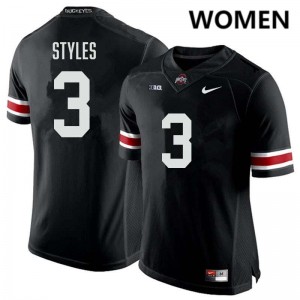 Women's Lorenzo Styles Jr. Black Ohio State Buckeyes #3 Football 2025 Jersey 670618-240