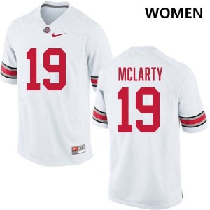 Women's Nick McLarty White Ohio State Buckeyes #19 Football Game Jersey 263985-864