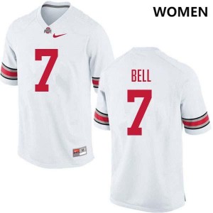 Women's Phillip Bell White Ohio State Buckeyes #7 Football Replica Jersey 935767-936