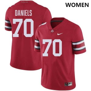 Women's Phillip Daniels Red Ohio State Buckeyes #70 Football Alumni Jersey 282258-812