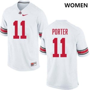 Women's Quincy Porter White Ohio State Buckeyes #11 Football 2025 Jersey 667202-723