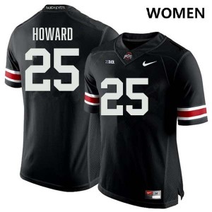 Women's Ty Howard Black Ohio State Buckeyes #25 Football Player Jersey 464875-267