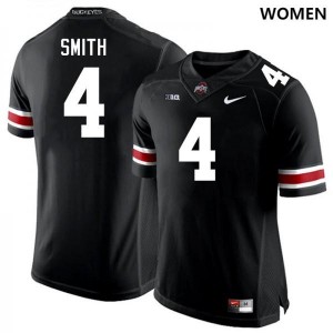 Women's Jeremiah Smith Black Ohio State Buckeyes #4 Football University Jersey 577045-285