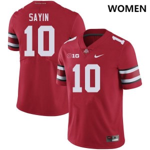 Women's Julian Sayin Red Ohio State Buckeyes #10 Football NCAA Jersey 704819-458