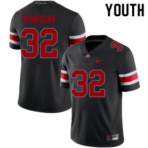 Youth TreVeyon Henderson Blackout Ohio State Buckeyes #32 Football 2025-26 Jersey 175143-180
