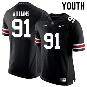 Youth Tyleik Williams Black Ohio State Buckeyes #91 Football Official Jersey 659257-569